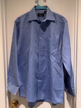 Kenneth Gordon Blue Button Down Dress Shirt Size 15.5-33